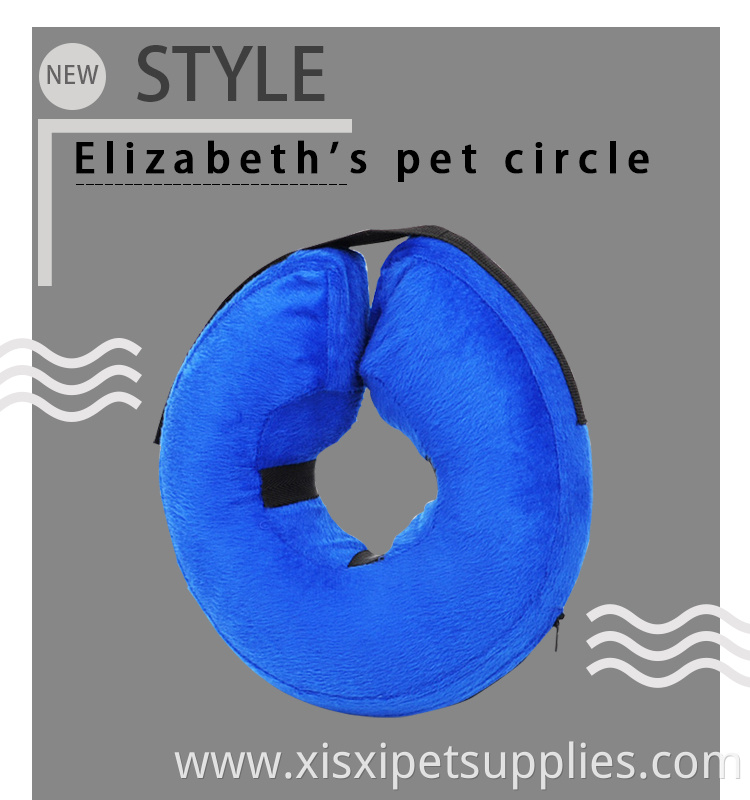 Dog Cat Protective Inflatable Collar Soft Pet Recovery Collar Does Not Block Vision E-Collar